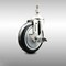 Service Caster 5 Inch 316SS Black Polyurethane Swivel 10mm Threaded Stem Caster with Brake SCC-SS316TS20S514-PPUB-BLK-TLB-M1015 - alternate 1